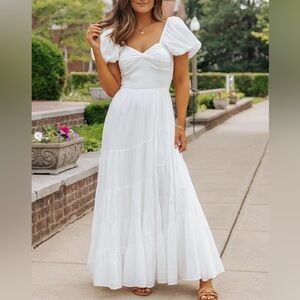 Free People White Maxi Dress size M New never worn